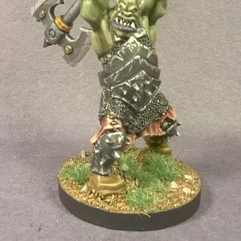 painted 03405: Black Orc Hero by mikecarrero