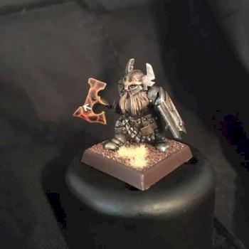 Orin Black-Anvil; dwarf fighter with lava axe by abrennan