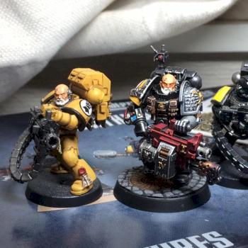 Three versions of Solomon Proximo, Imperial Fist Deathwatch by Proximo