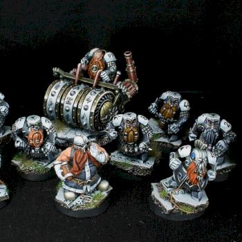 bloodbowl dwarf team by romu