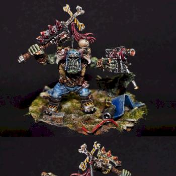 Nob ork with gretchin by Morty