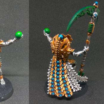 Necron Overlord by miniferyn