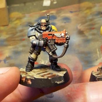 Space Wolves scout with bolter #1 by VinZ