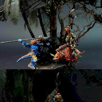 Lizardmen vs. Ork by Malekith
