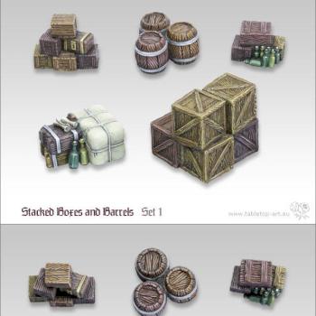 Stacked Boxes And Barrels by khainder
