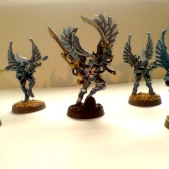 Warhammer 40k Eldar Swooping Hawks Phoenix Lord by Rolius1978
