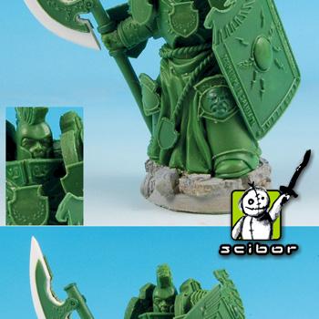 Science Fiction Roman Gladiator Greenstuff Sculpture by Scibor