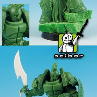 Science Fiction Spartan Warrior Greenstuff Sculpture by Scibor