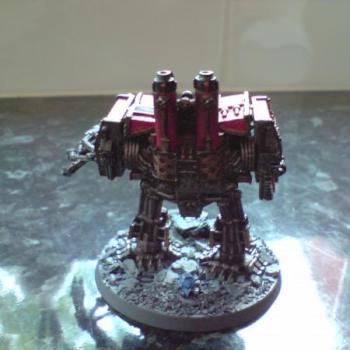 the back of my chaos dreadnought by discipleofkhorne