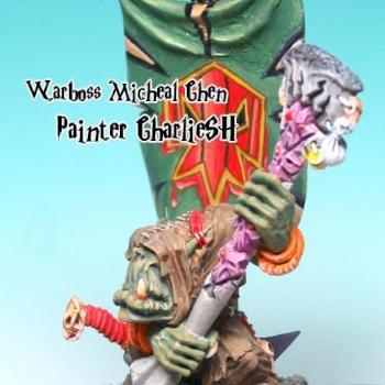 Warhammer Fantasy Orc Shaman Converted by Micheal Chen