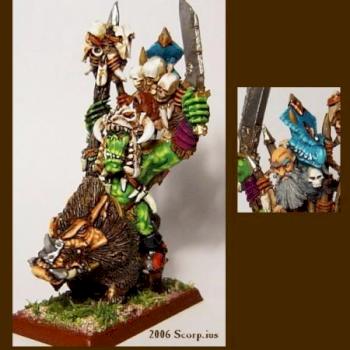 orc shaman on boar by Scorp.ius