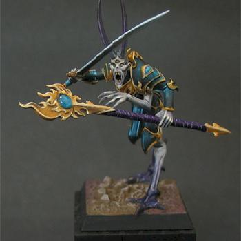 Storm of Magic - Warriors of chaos Tzeentch sorcerer lord by thefigurecorner