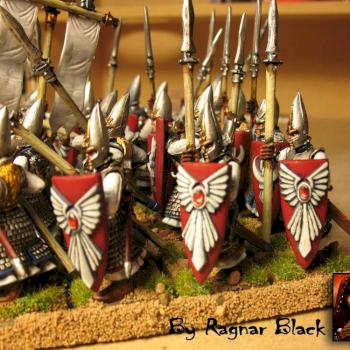 High Elves - Spearman unit left flank detail by RagnarBlack