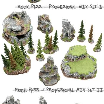 MEDIUM ROCK PASS MIX professional 29 elements wfb scenery terrain SAVE 20% by studiolevel