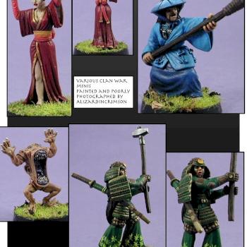 various clan wars minis by ALizardInCrimson