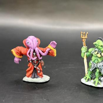 Grenadier Mind Flayer and Sahuagin by uglyli'lpup