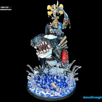 Ork pirate riding a killer beast. by DEN of IMAGINATION