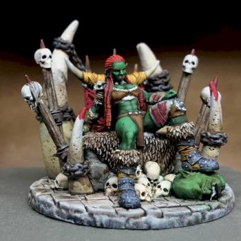 Dorcia, female Orc Quenn 28mm by Schinsky