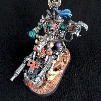 Ork Warboss mounted on Warbike conversion by GobBoss