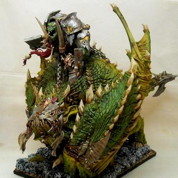 Orc/Orruk Warboss on Wyvern by Sebitar
