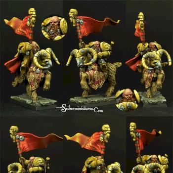 Dwarf Lord on Mountain Ram by Scibor