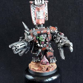 Ork Warboss in Mega Armour- scratch built Conversion by GobBoss