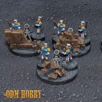 w40k-astra militarum-mordian-iron-guard-mortar-heavy-weapon-teams by odmhobby