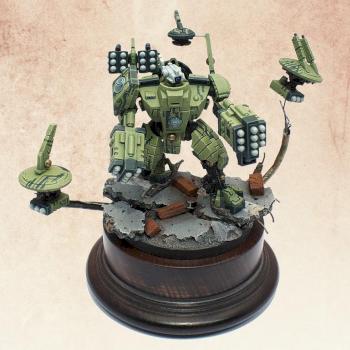 Tau XV88 Broadside Battlesuit. Bronze UK GD 2013 by Dweezie Dwee