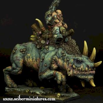 Ogre on War Rhino by Scibor
