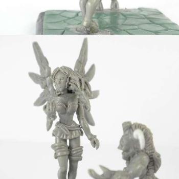 Winged Elf and Fauna - 28 mm and 15 mm by Lafeenoirecreations