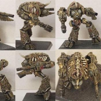 Converted Epic scale Nurgle Warhound Titan by Warmaster Nice