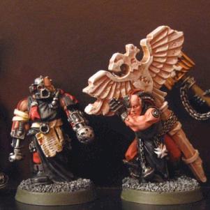 Black Templars Chaplain Grimaldus & Retinue by Tugi