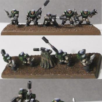 Converted Epic scale Dark Angels Scouts by Warmaster Nice