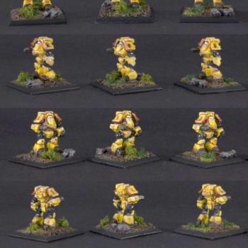 Epic (6mm) Imperial Fists Dreadnoughts by vaaish