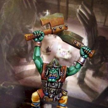 GW orc boy with hand weapons by Tatoshka