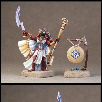 Heru War Maiden with Gong by Minicreatures