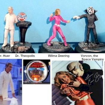 Buck Rogers, Dr. Huer, Dr. Theopolis, Wilma Deering & Vorvon the Space Vampire by Byteknight