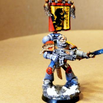 Grey Hunter with Power Weapon and Wolf Totem by Blood Claw