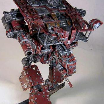 Adpetus Mechanicus Knight Lancer Mini-Titan Kit-bash by xeniusascendant