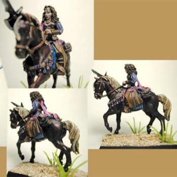 Isarah, Mounted Priestess by ALizardInCrimson