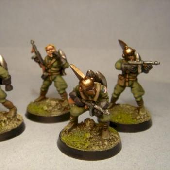 pulp miniature U.S rocket troops by majorsmith