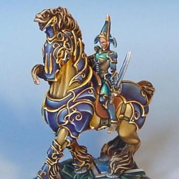 Confrontation Female Bard on Steed by Wappellious