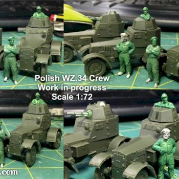 Polish crew of WZ34 - scale 1:72 by Scibor