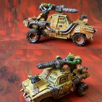 war buggy fighter truck Orc ork vechicle unique painted by turbo