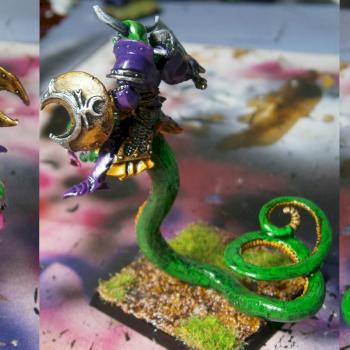 Chaos Hero of Slaanesh on Wyrm by TruxCulex