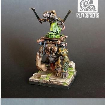 Skaven WARLORD ON BONEBREAKER by siny lemur