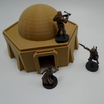 Table Top Terrain 3D Printed Tan Building for Star Wars Legion, 40k and others by w013ejb