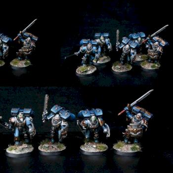 Ultramarines Veteran Assault Squad by goblet