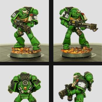 Space Marines Salamanders - Tactical Marine with Flamer by h34dnotf0und