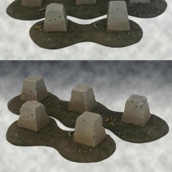Dragons Teeth Tank Traps 2+3 by nels0nmac